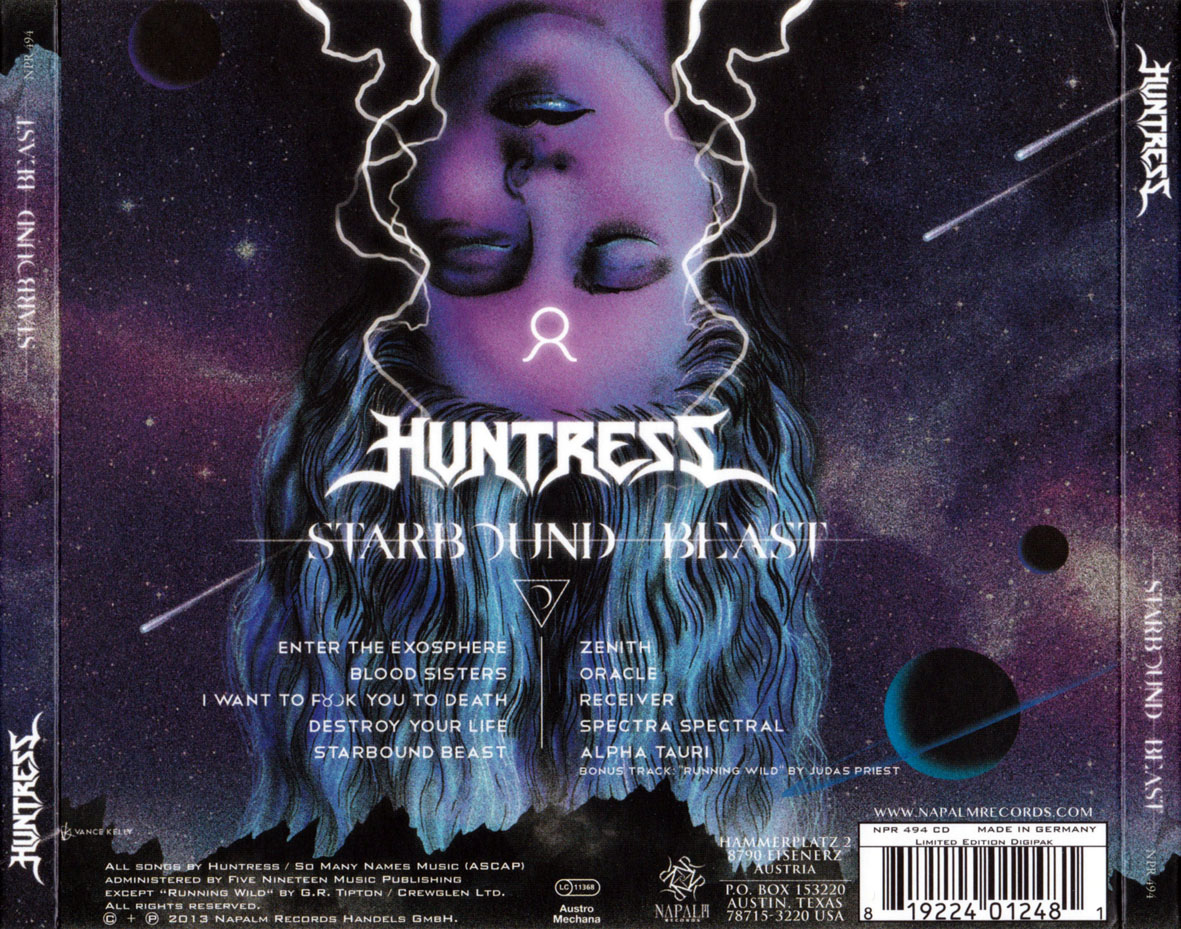 Cartula Trasera de Huntress - Starbound Beast (Limited Edition)