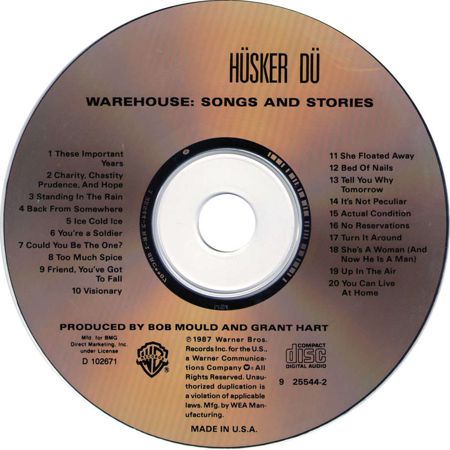 Cartula Cd de Hsker D - Warehouse: Song And Stories
