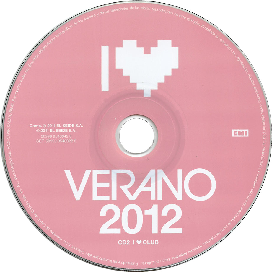 Cartula Cd2 de I Love Verano 2012