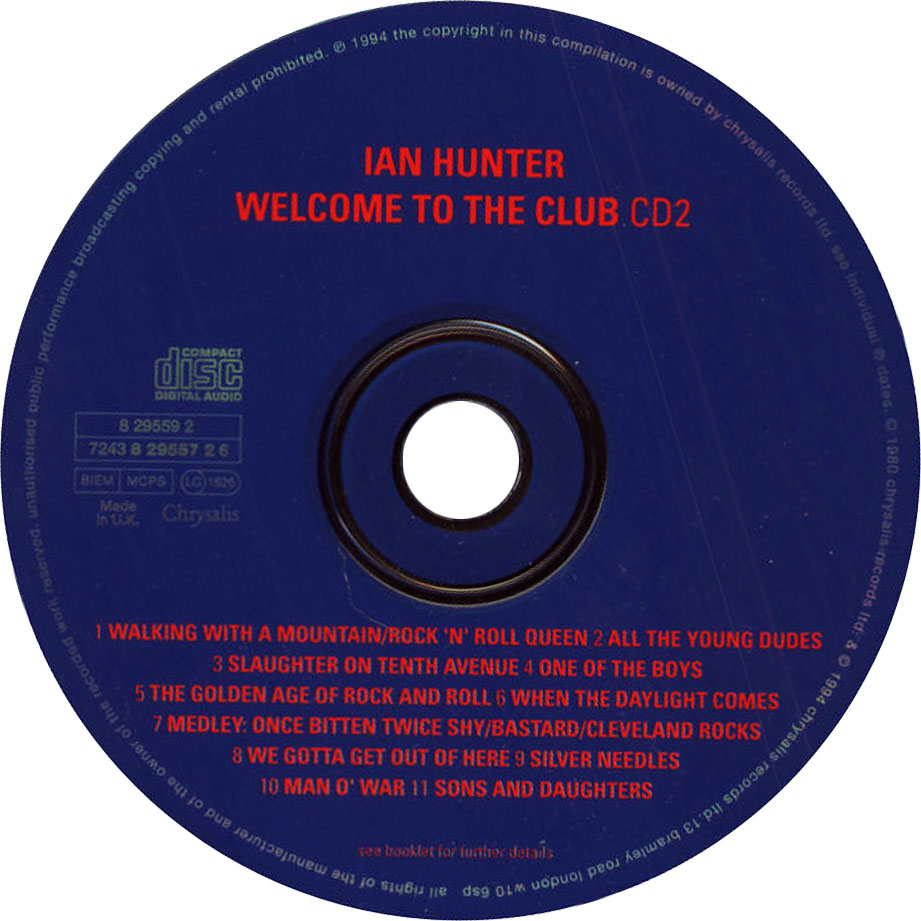 Cartula Cd2 de Ian Hunter - Welcome To The Club