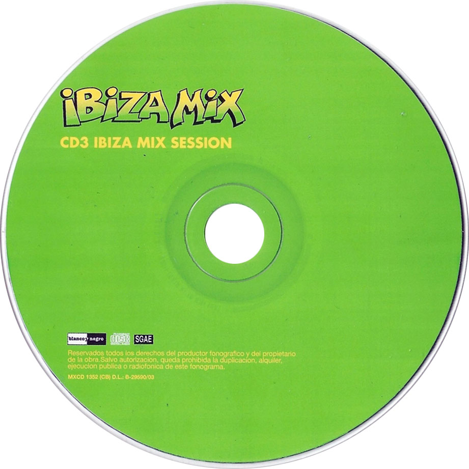 Cartula Cd3 de Ibiza Mix 2003