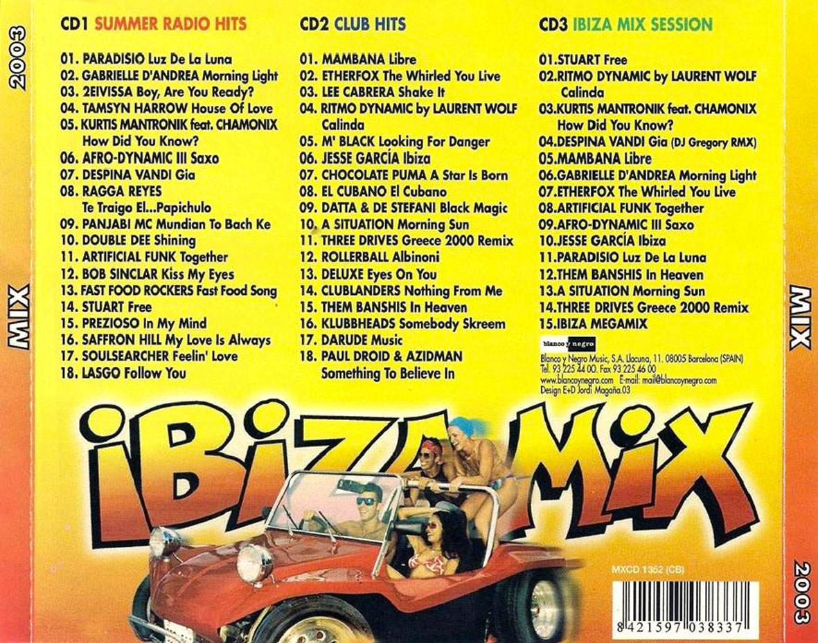 Cartula Trasera de Ibiza Mix 2003