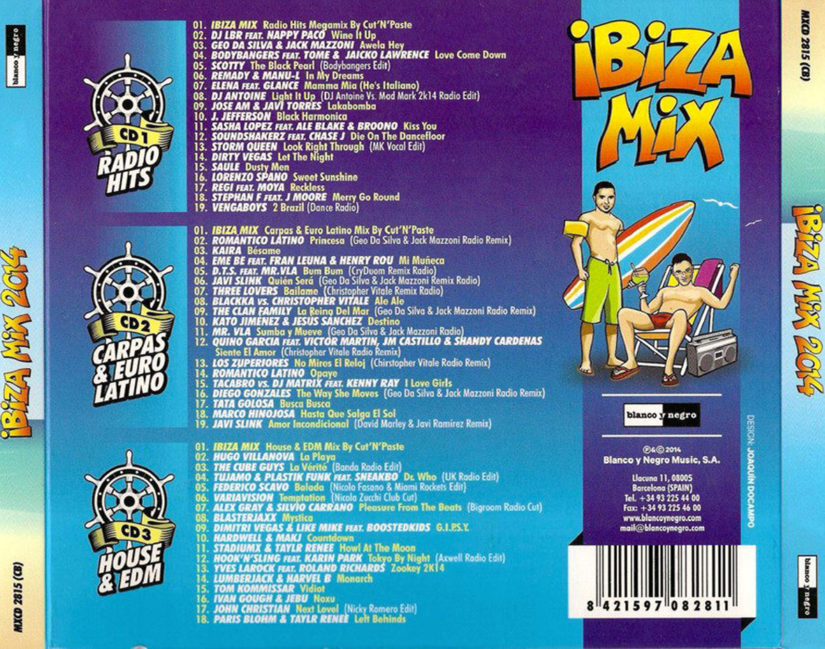 Cartula Trasera de Ibiza Mix 2014