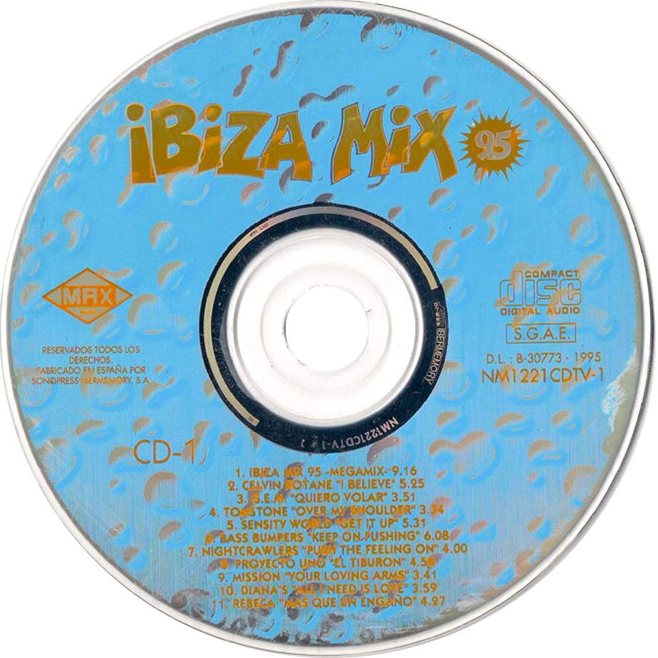 Cartula Cd1 de Ibiza Mix 95