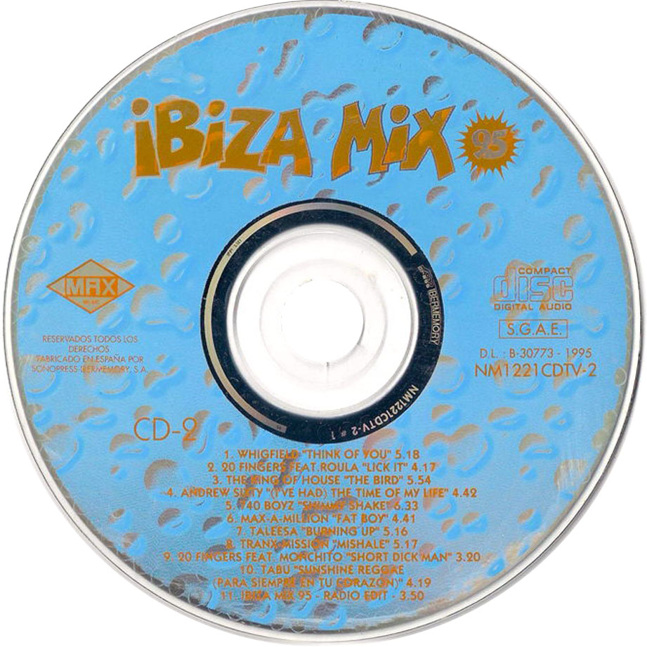 Cartula Cd2 de Ibiza Mix 95