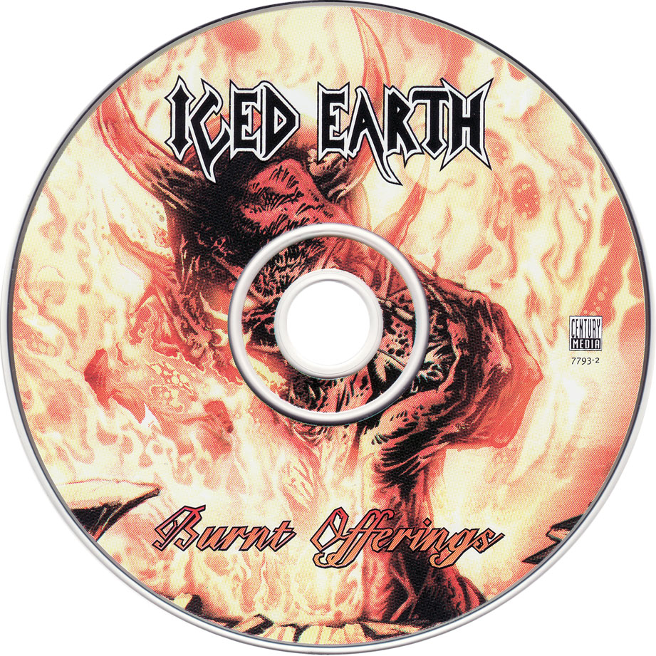 Cartula Cd de Iced Earth - Burnt Offerings