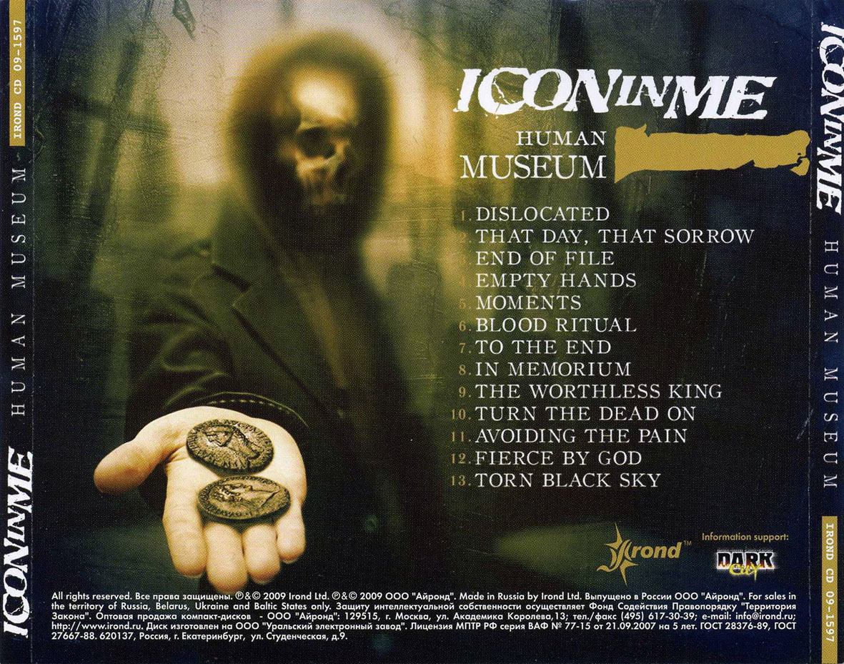 Cartula Trasera de Icon In Me - Human Museum