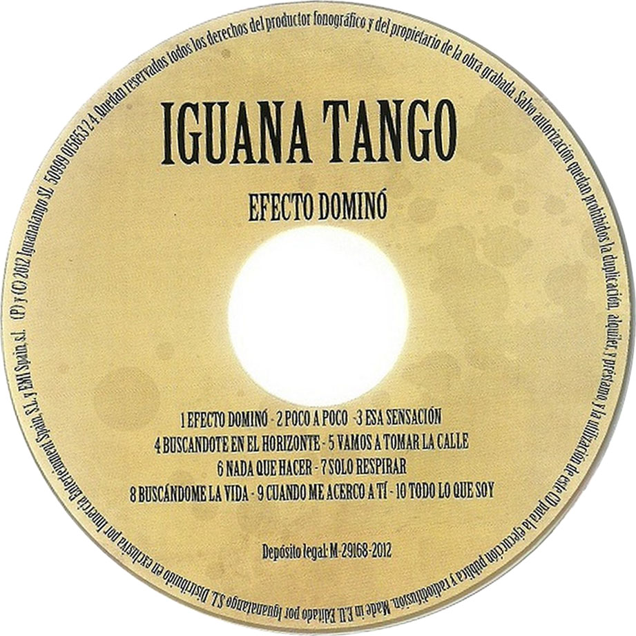 Carátula Cd de Iguana Tango - Efecto Domino