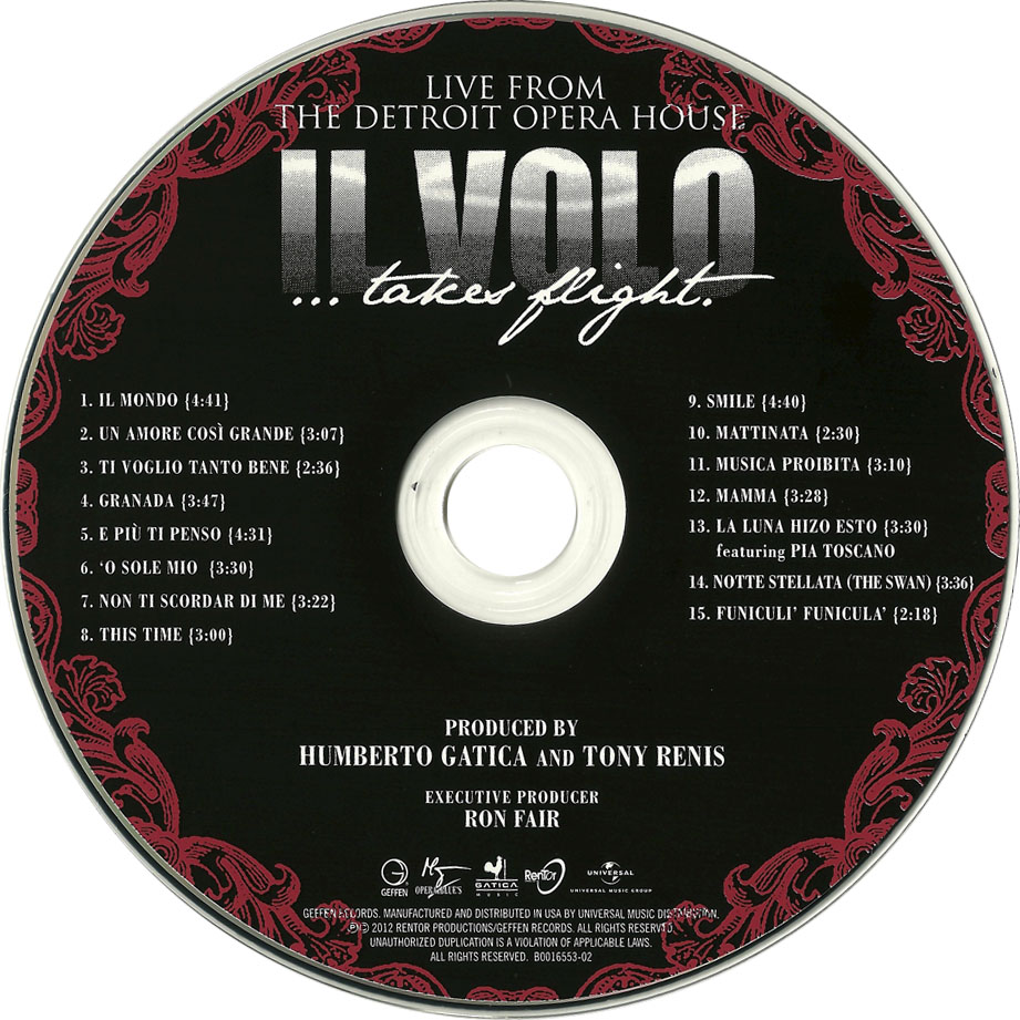 Cartula Cd de Il Volo - Il Volo... Takes Flight: Live From The Detroit Opera House