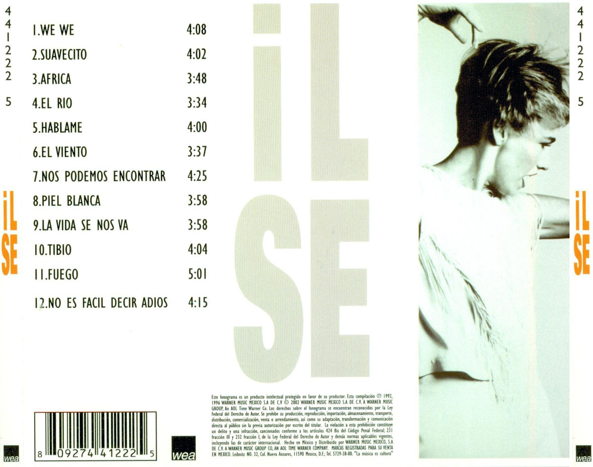 Cartula Trasera de Ilse - Lo Mejor De Ilse