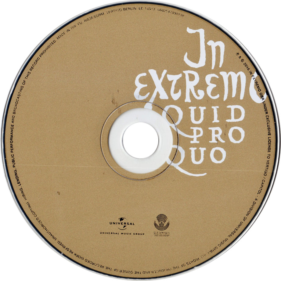 Cartula Cd de In Extremo - Quid Pro Quo (Deluxe Edition)