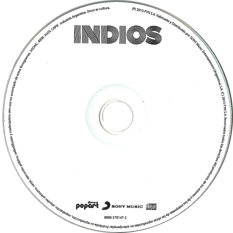 Cartula Cd de Indios - Indios