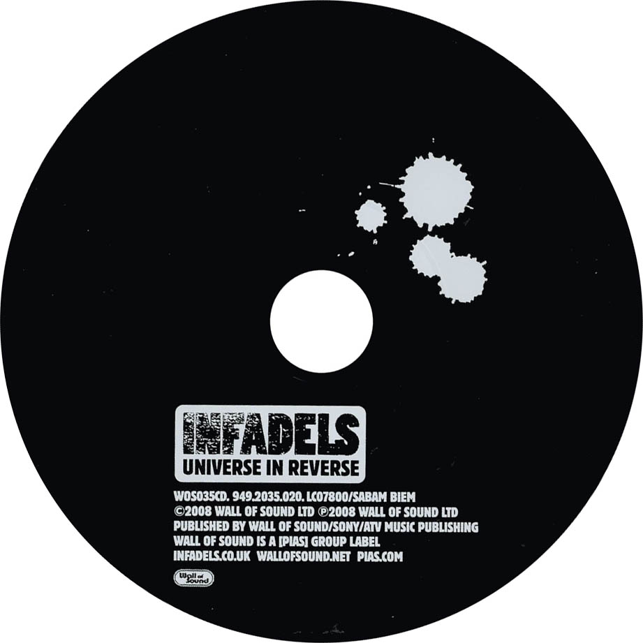 Cartula Cd de Infadels - Universe In Reverse