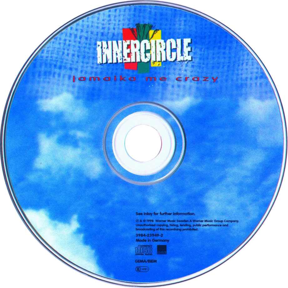 Cartula Cd de Inner Circle - Jamaika Me Crazy