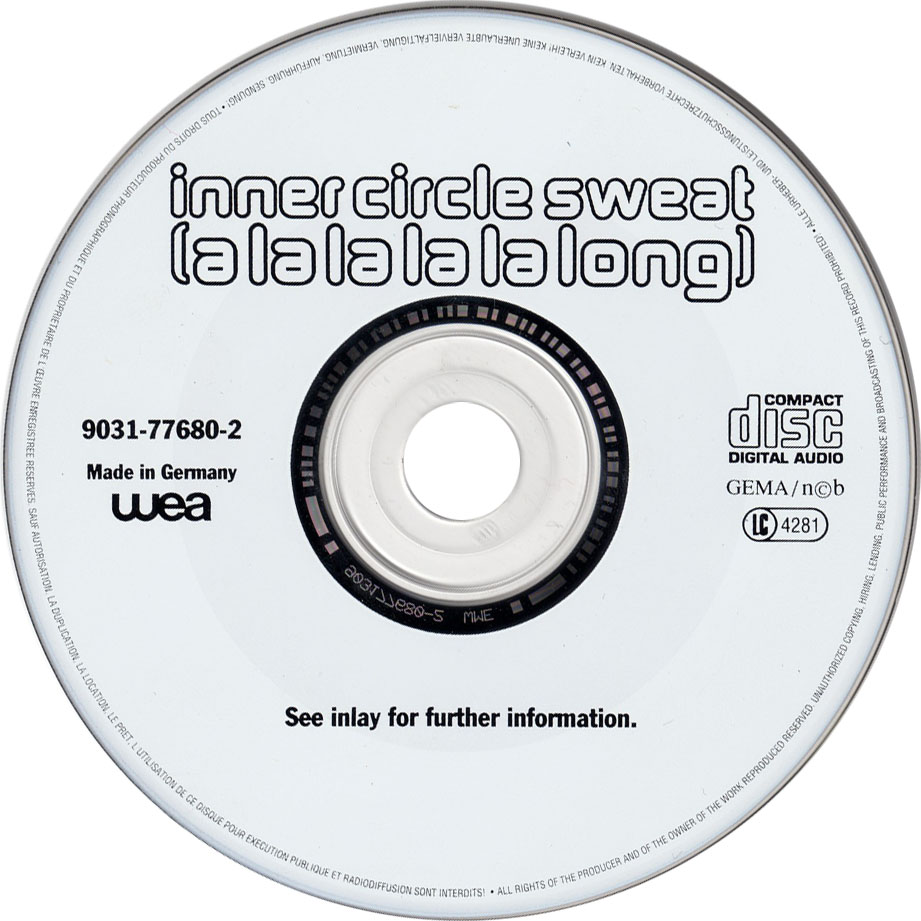 Cartula Cd de Inner Circle - Sweat (A La La La La Long) (Cd Single)