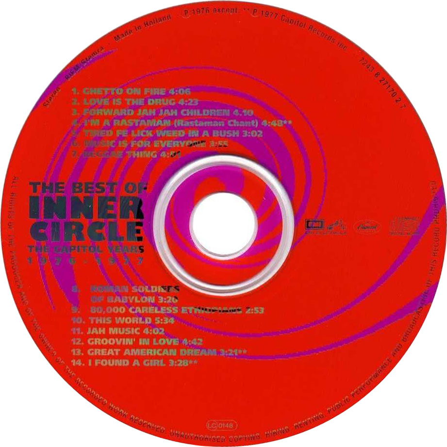 Cartula Cd de Inner Circle - The Best Of Inner Circle: The Capitol Years 1976-1977