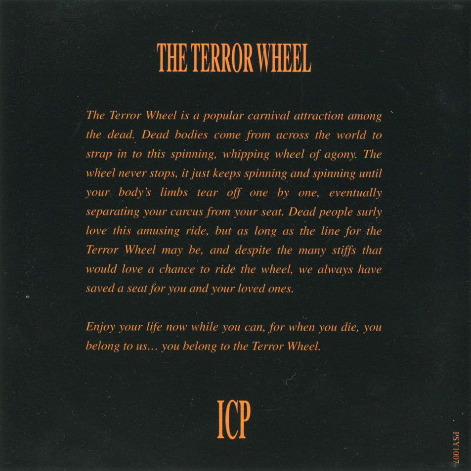 Cartula Interior Frontal de Insane Clown Posse - The Terror Wheel