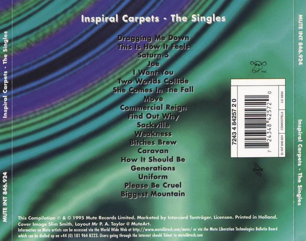 Cartula Trasera de Inspiral Carpets - The Singles