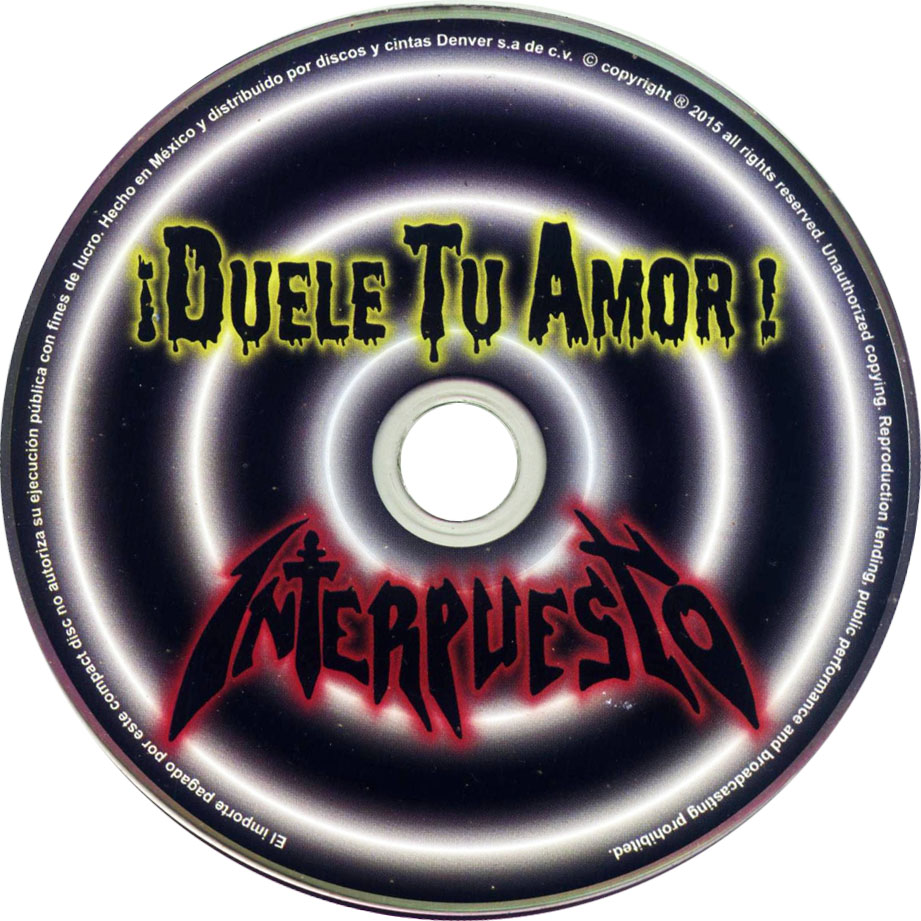 Cartula Cd de Interpuesto - Duele Tu Amor