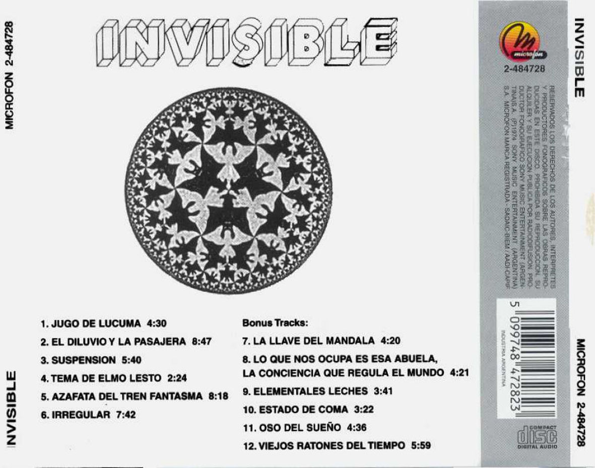 Cartula Trasera de Invisible - Invisible