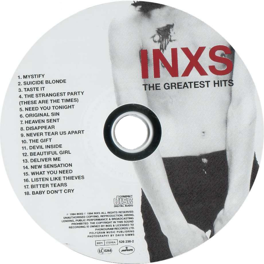 Cartula Cd de Inxs - Greatest Hits