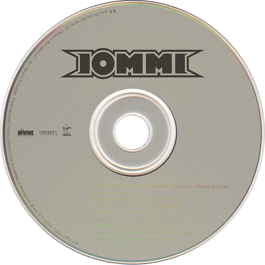 Carátula Cd de Iommi - Iommi
