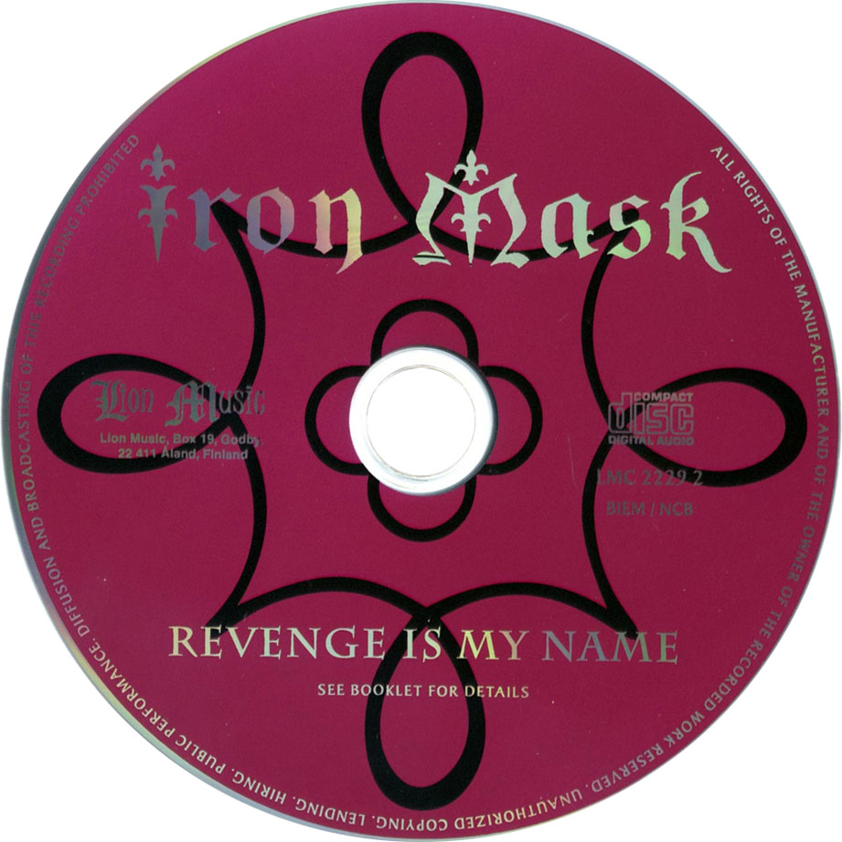 Cartula Cd de Iron Mask - Revenge Is My Name