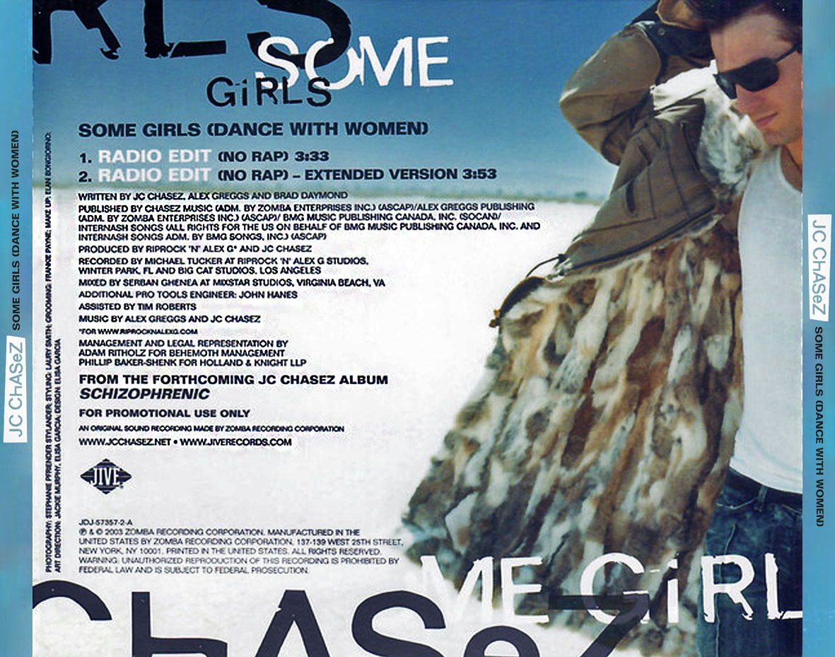 Cartula Trasera de Jc Chasez - Some Girls (Cd Single)