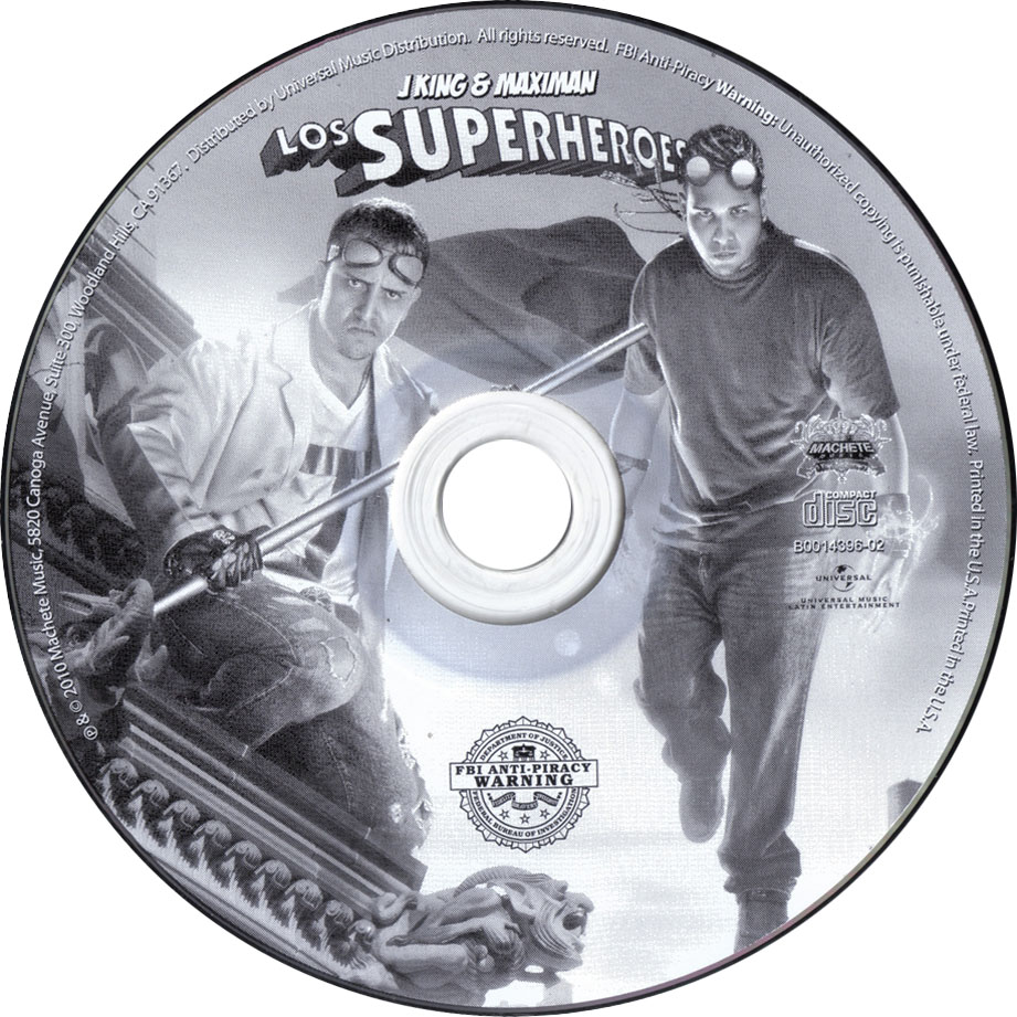 Cartula Cd de J King & Maximan - Los Superheroes