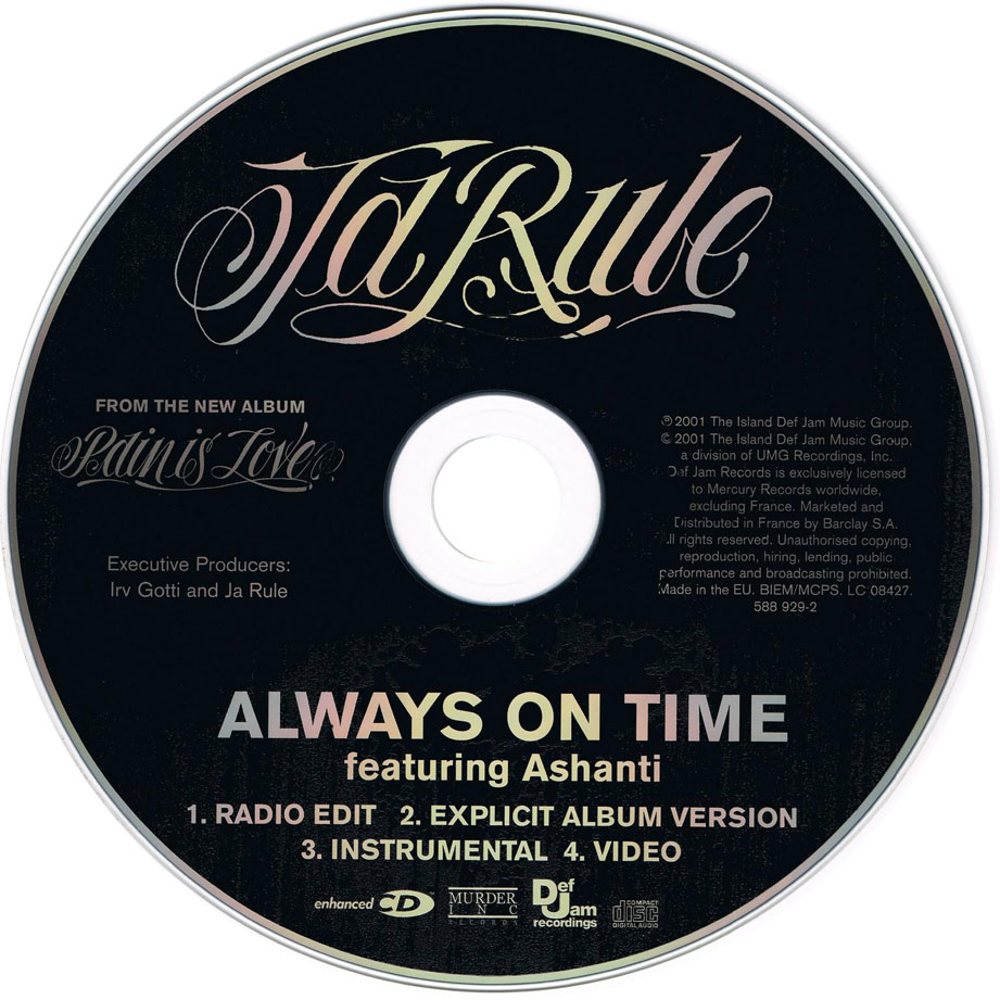 Cartula Cd de Ja Rule - Always On Time (Featuring Ashanti) (Cd Single)