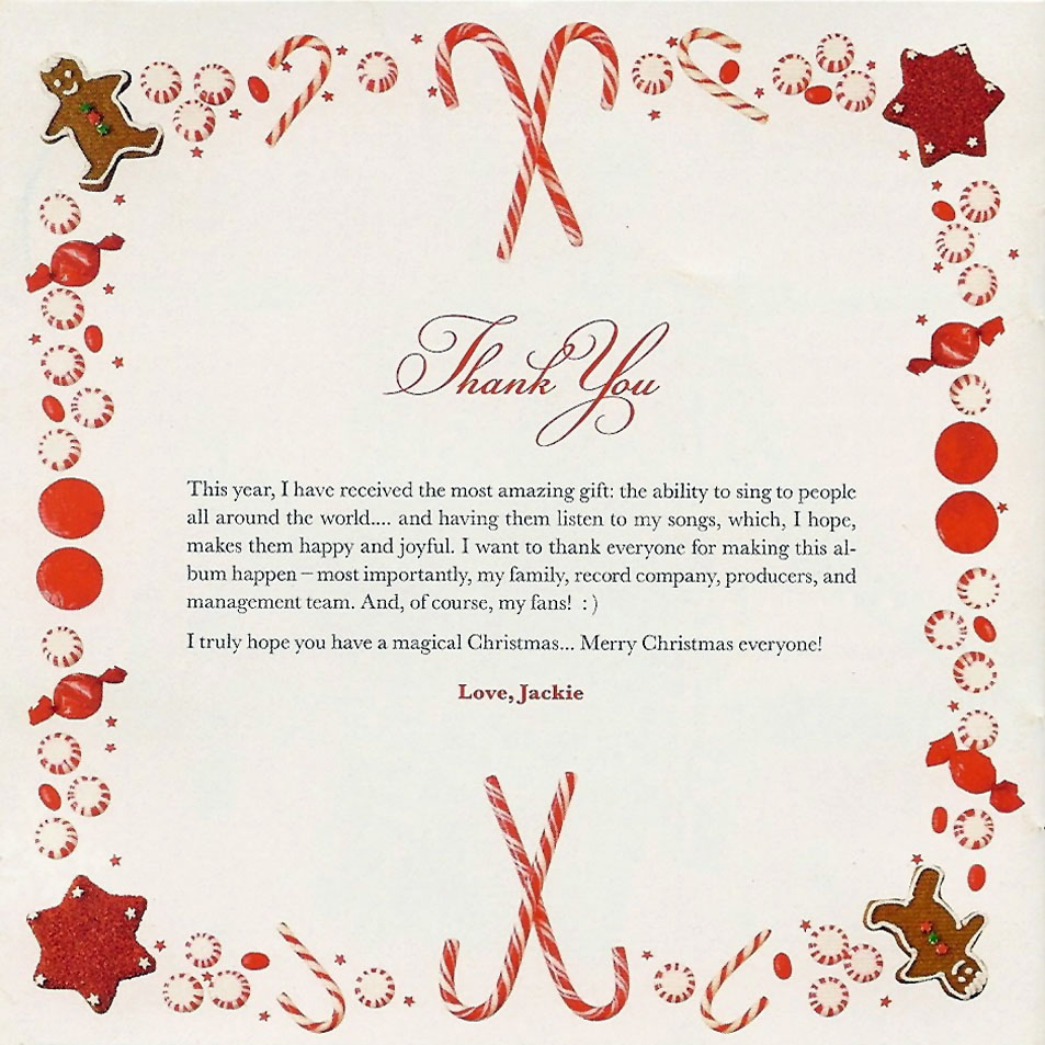 Cartula Interior Frontal de Jackie Evancho - Heavenly Christmas