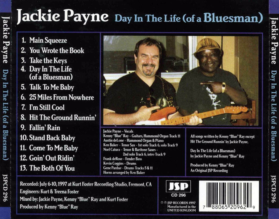 Cartula Trasera de Jackie Payne - Day In The Life (Of A Bluesman)