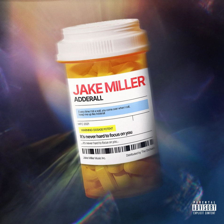 Cartula Frontal de Jake Miller - Adderall (Cd Single)