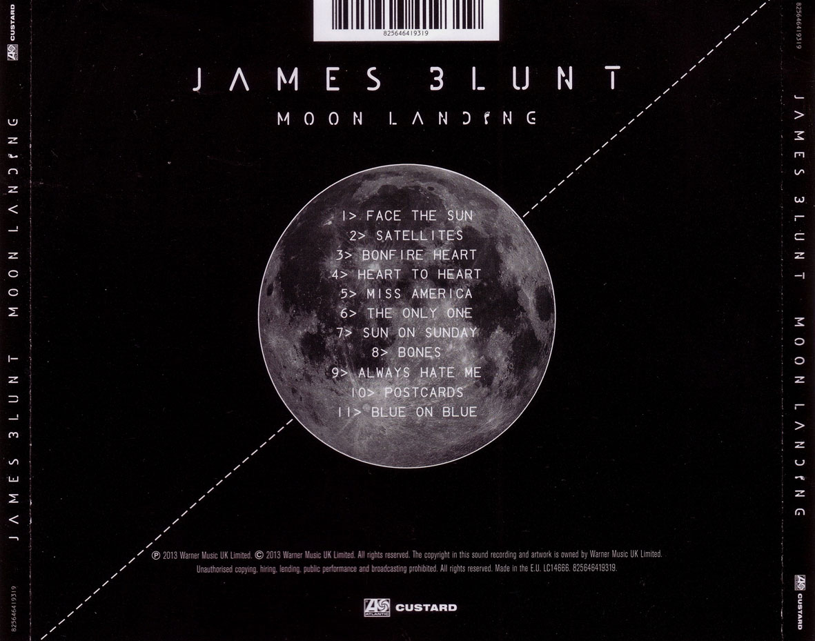 Cartula Trasera de James Blunt - Moon Landing