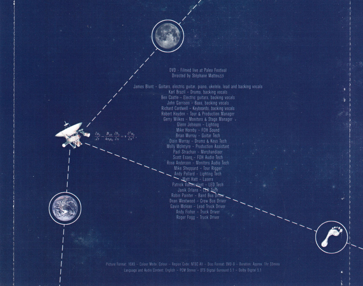 Cartula Interior Trasera de James Blunt - Moon Landing (Apollo Edition)