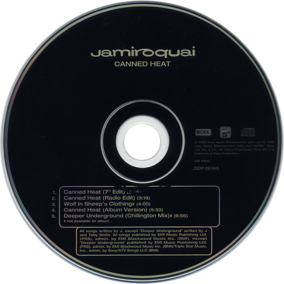 Cartula Cd de Jamiroquai - Canned Heat (Cd Single)