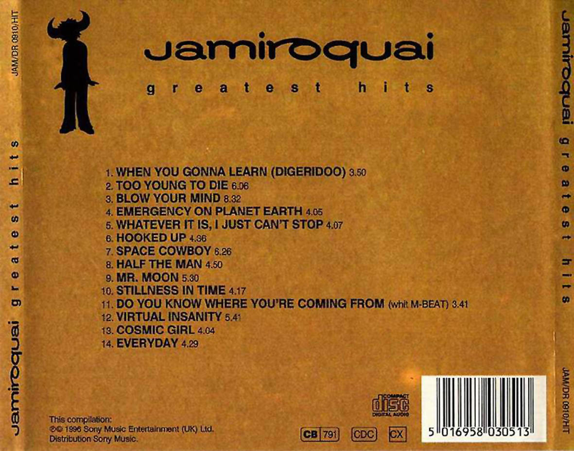 Cartula Trasera de Jamiroquai - Greatest Hits