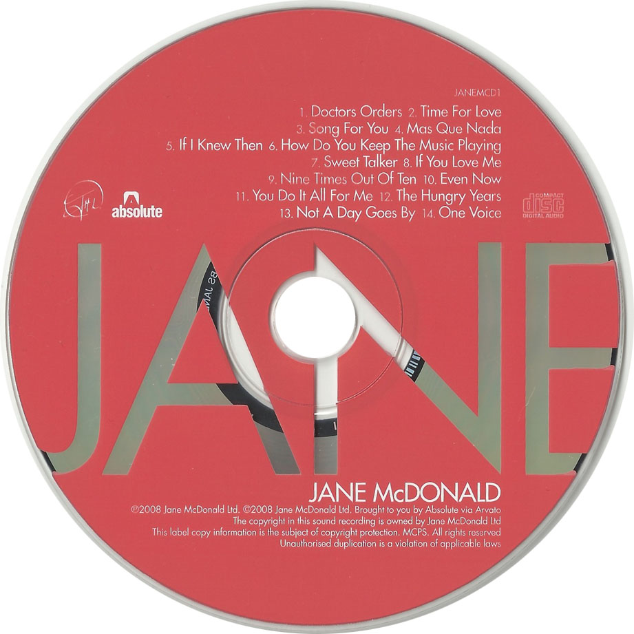Cartula Cd de Jane Mcdonald - Jane