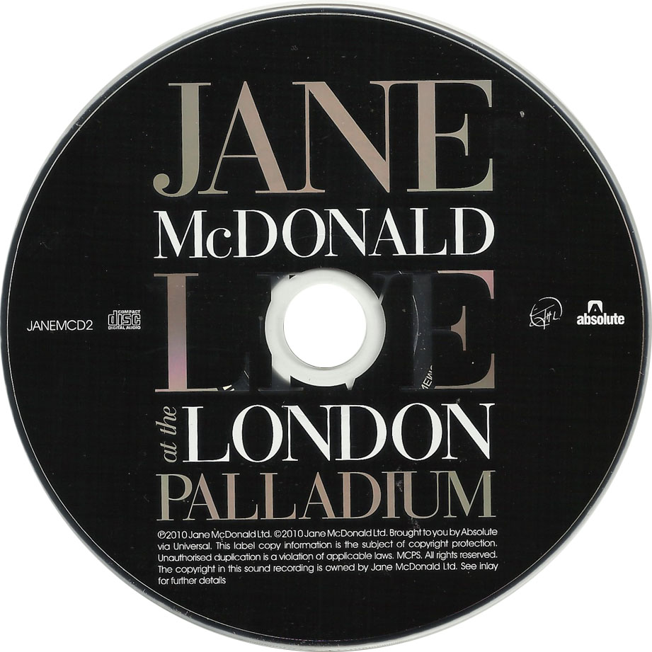 Cartula Cd de Jane Mcdonald - Live At The London Palladium