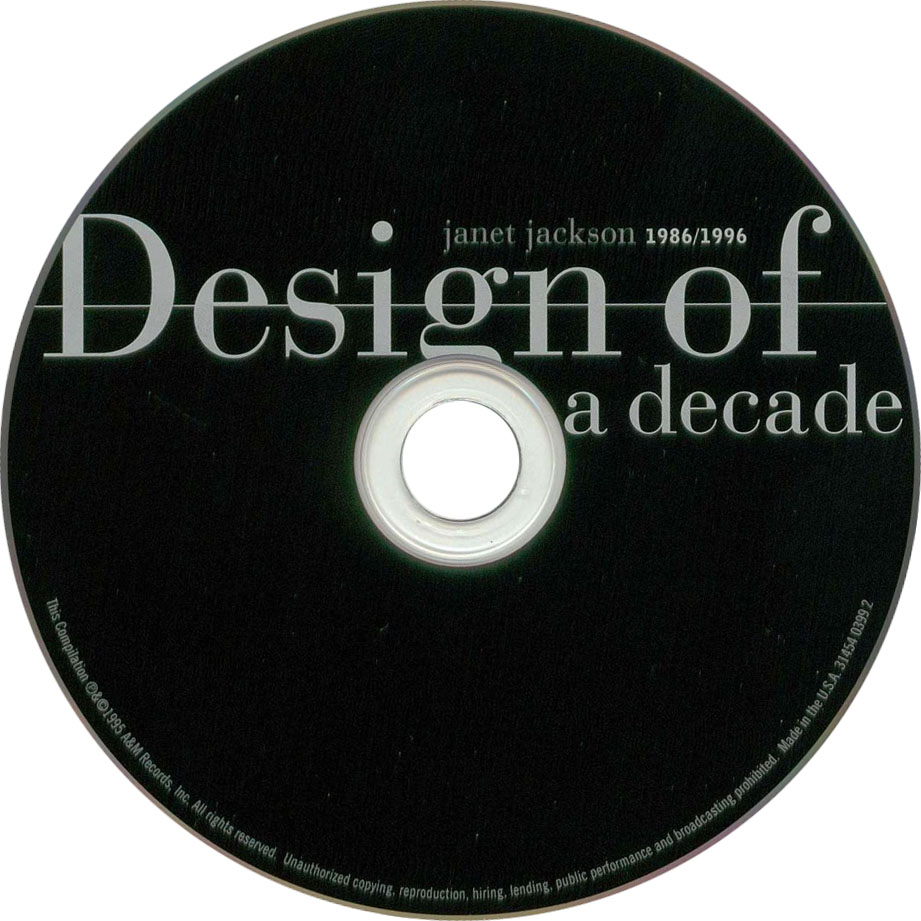 Cartula Cd de Janet Jackson - Design Of A Decade 1986-1996 (Usa Edition)
