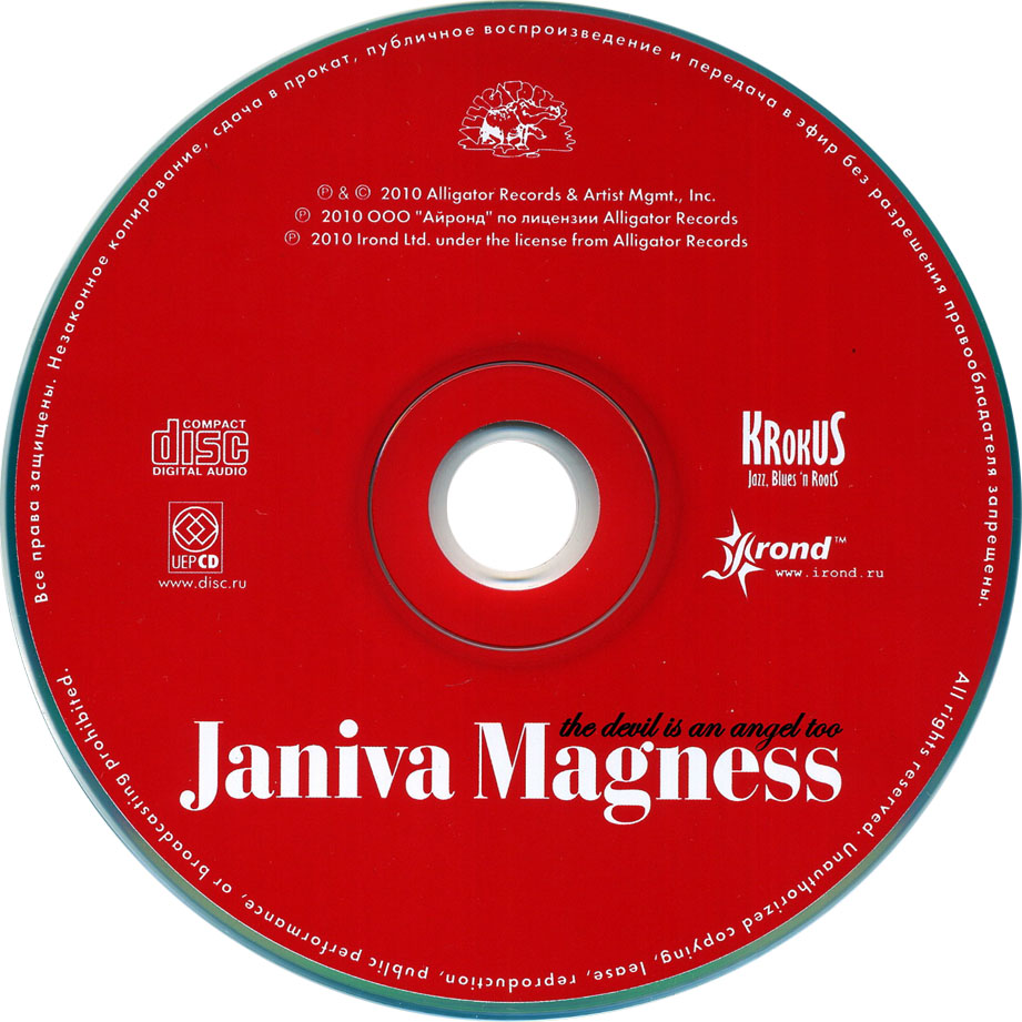 Cartula Cd de Janiva Magness - The Devil Is An Angel Too