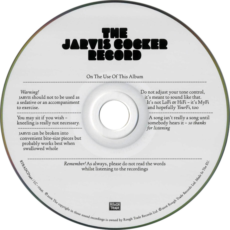 Cartula Cd de Jarvis Cocker - Jarvis