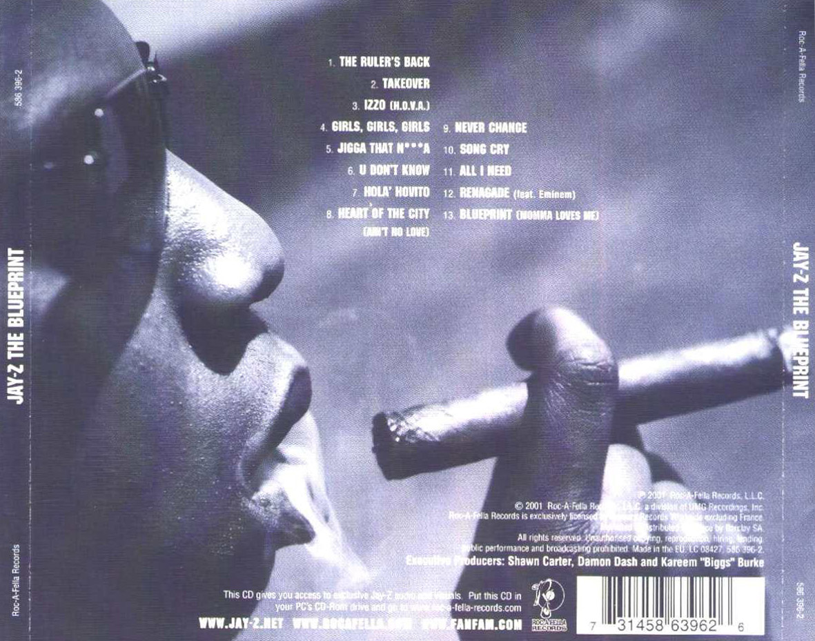 Cartula Trasera de Jay-Z - The Blueprint
