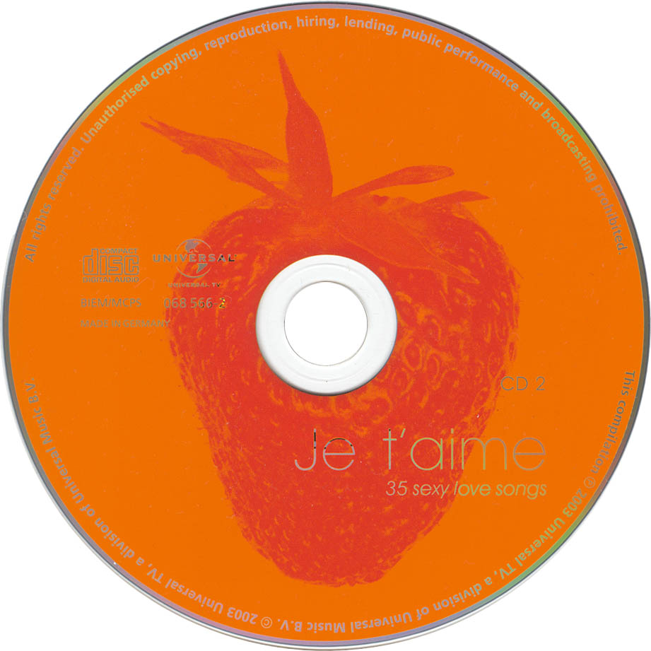 Cartula Cd2 de Je T'aime (35 Sexy Love Songs)