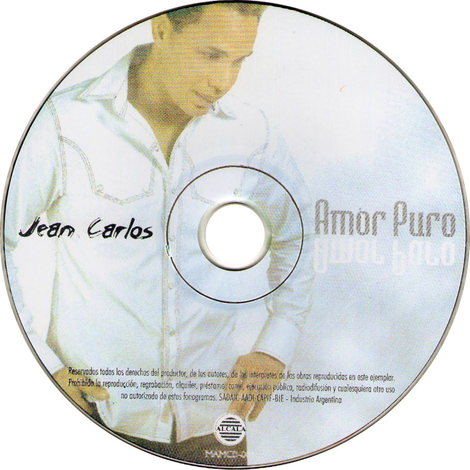 Cartula Cd de Jean Carlos - Amor Puro
