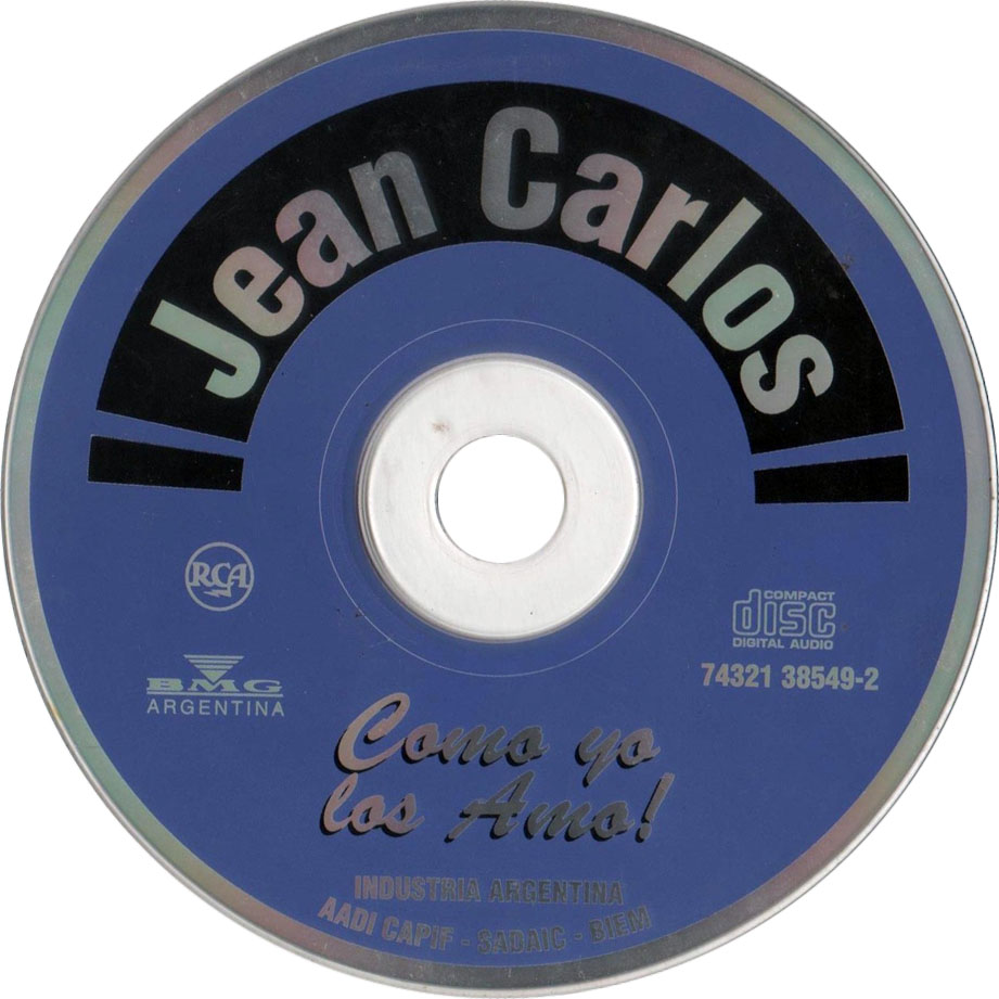 Cartula Cd de Jean Carlos - Como Yo Los Amo