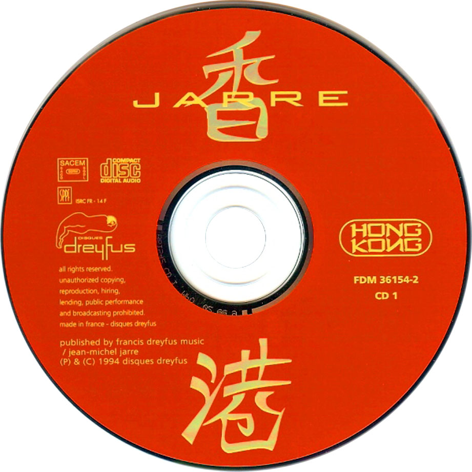 Cartula Cd1 de Jean Michel Jarre - Hong Kong