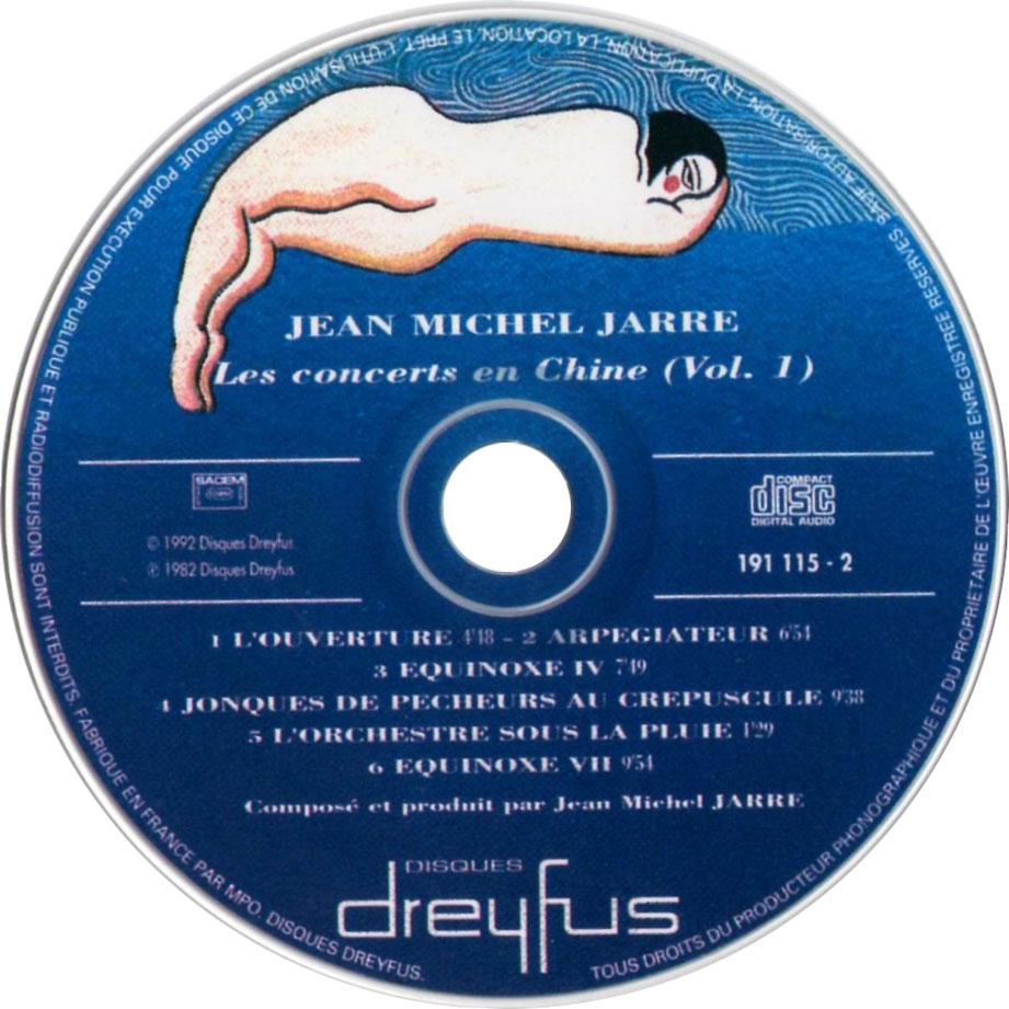 Cartula Cd de Jean Michel Jarre - Les Concerts En Chine Volume 1