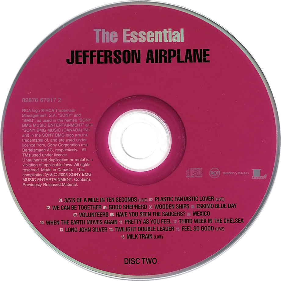 Carátula Cd2 de Jefferson Airplane - The Essential