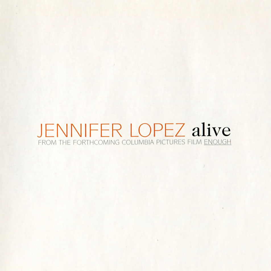 Cartula Frontal de Jennifer Lopez - Alive (Cd Single)